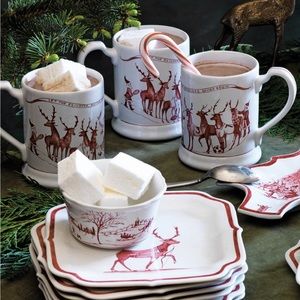 NWOT Juliska Country Estate Reindeer Games Mug